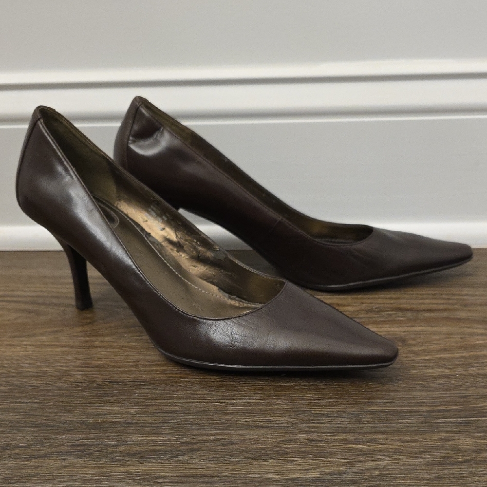 Calvin Klein Brown Leather Heels